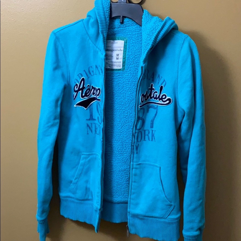 Blue zip up hoodie